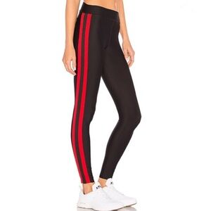 Ultracor Black and Red Striped Women's Leggings